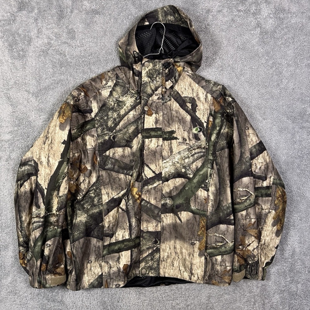 Mossy‎ Oak Jacket Mens M Rain Tamer Il Treestand Full Zip Softshell Hooded